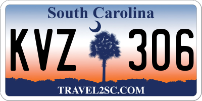 SC license plate KVZ306