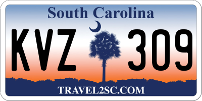 SC license plate KVZ309