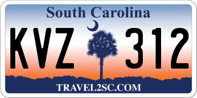SC license plate KVZ312