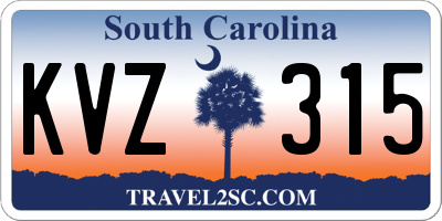 SC license plate KVZ315