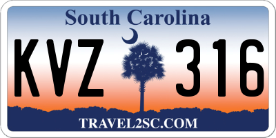 SC license plate KVZ316