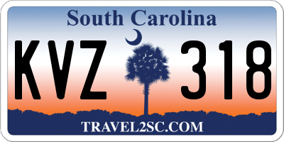 SC license plate KVZ318