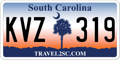 SC license plate KVZ319