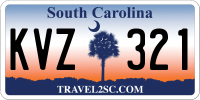 SC license plate KVZ321