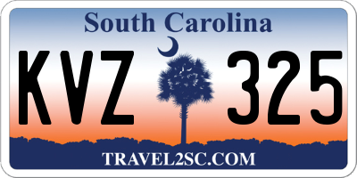 SC license plate KVZ325