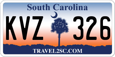 SC license plate KVZ326