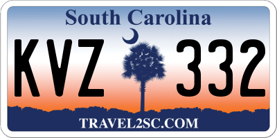 SC license plate KVZ332