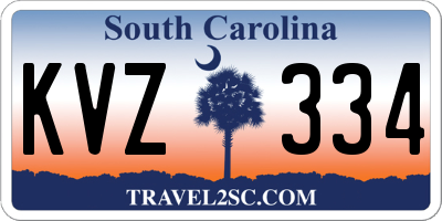 SC license plate KVZ334