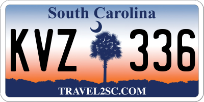 SC license plate KVZ336