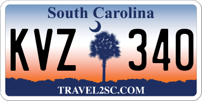 SC license plate KVZ340