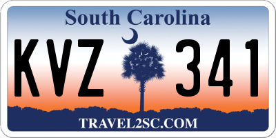 SC license plate KVZ341