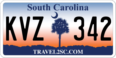 SC license plate KVZ342