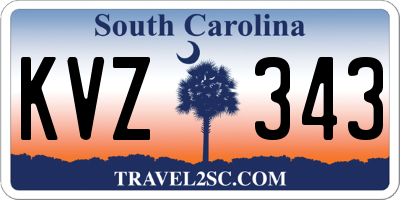 SC license plate KVZ343