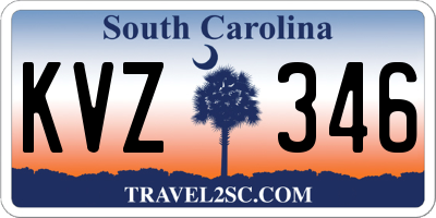 SC license plate KVZ346