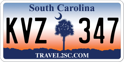 SC license plate KVZ347