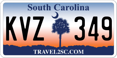 SC license plate KVZ349