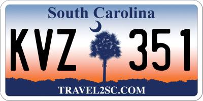 SC license plate KVZ351