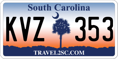 SC license plate KVZ353