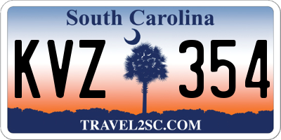 SC license plate KVZ354