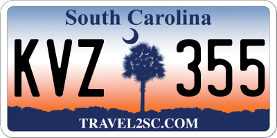 SC license plate KVZ355
