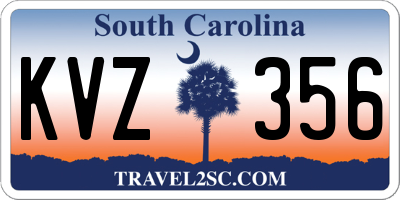 SC license plate KVZ356