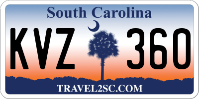 SC license plate KVZ360
