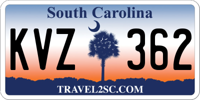 SC license plate KVZ362