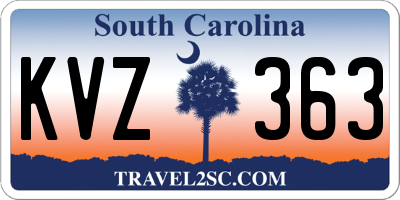 SC license plate KVZ363