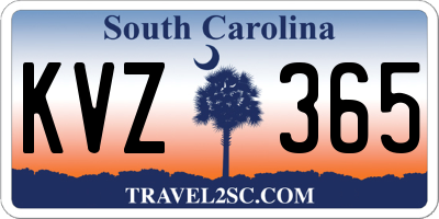 SC license plate KVZ365