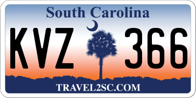 SC license plate KVZ366