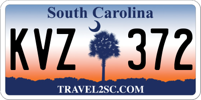 SC license plate KVZ372