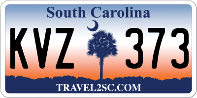 SC license plate KVZ373