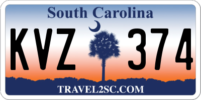 SC license plate KVZ374