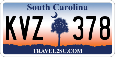 SC license plate KVZ378