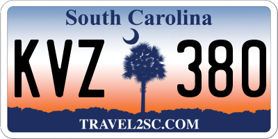 SC license plate KVZ380