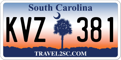 SC license plate KVZ381