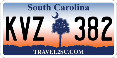 SC license plate KVZ382