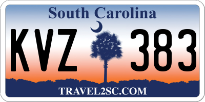 SC license plate KVZ383