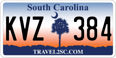 SC license plate KVZ384