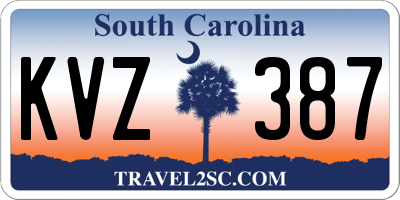 SC license plate KVZ387