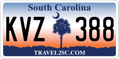 SC license plate KVZ388