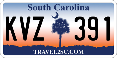SC license plate KVZ391