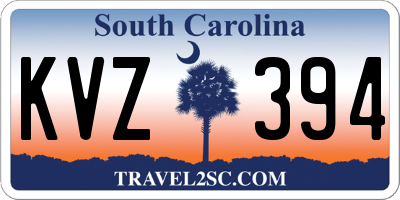 SC license plate KVZ394