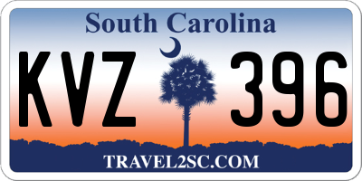 SC license plate KVZ396