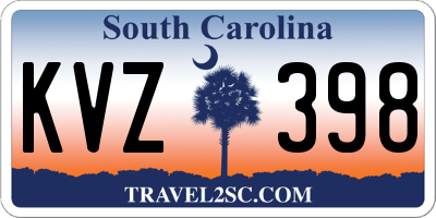SC license plate KVZ398