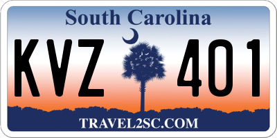 SC license plate KVZ401