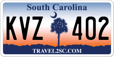 SC license plate KVZ402