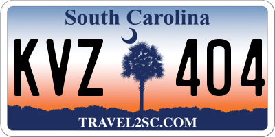 SC license plate KVZ404