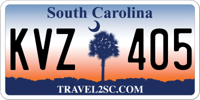 SC license plate KVZ405