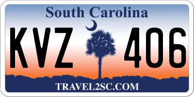 SC license plate KVZ406
